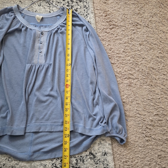 We The Free Boho Peasant Longsleeve Womens S Blue Cotton Blend Cottagecore - Picture 6 of 7